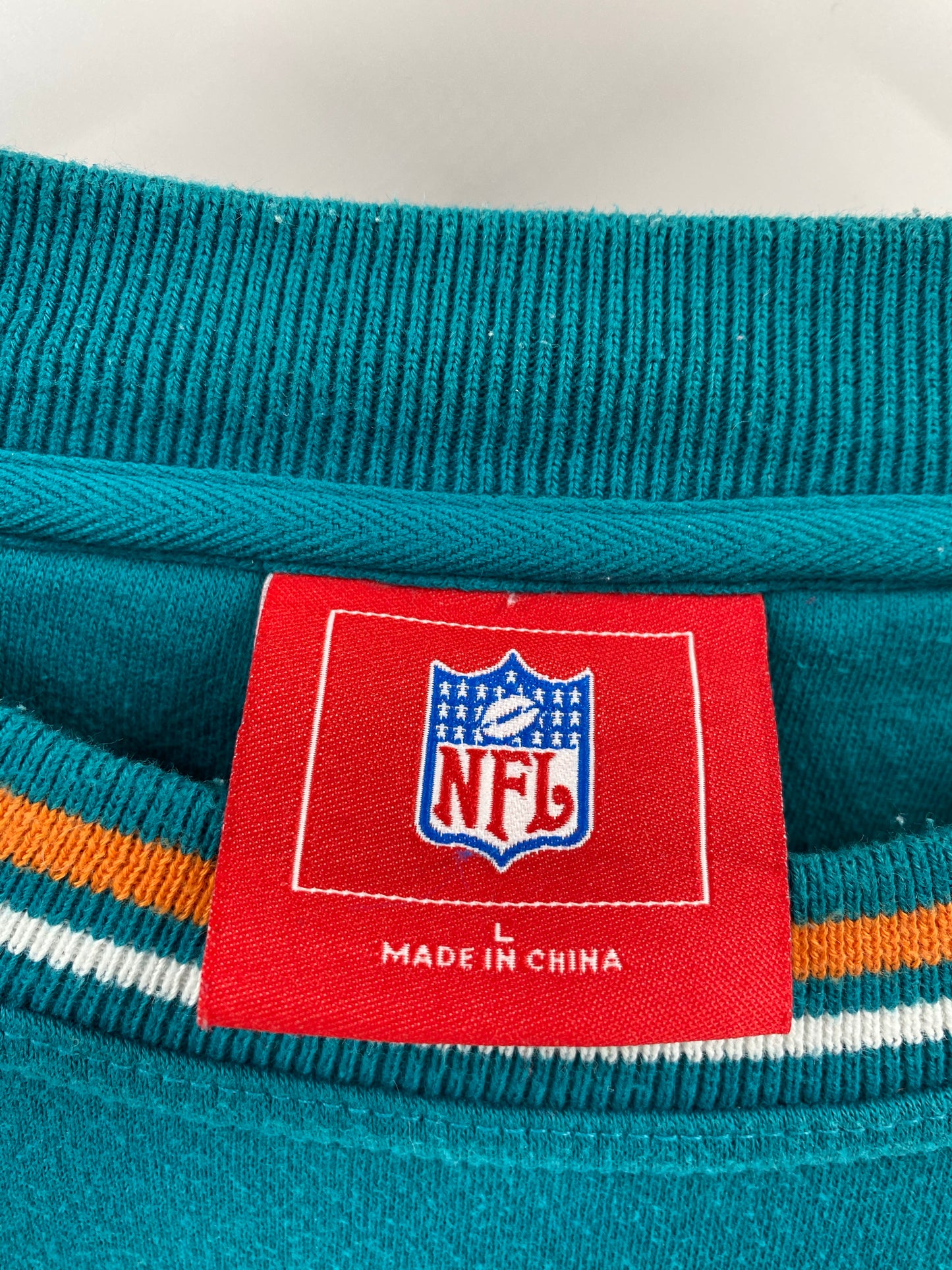 00' MIAMI DOLPHINS Size L Vintage NFL Sweat shirt / K5635