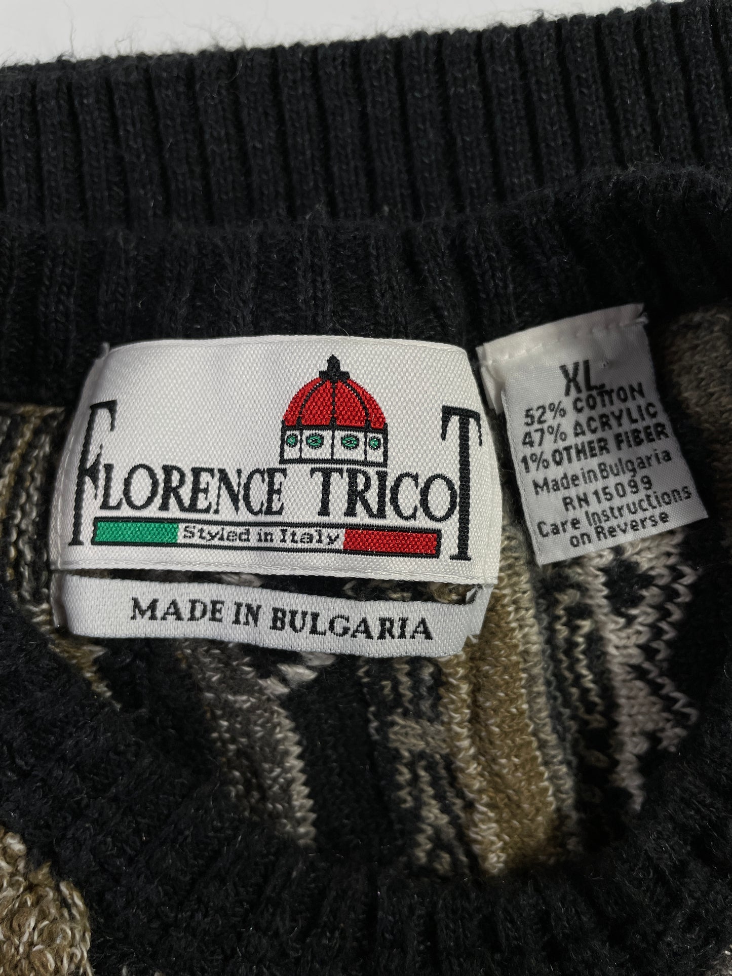 Vintage COOGI Style Size XL Cotton Knit Sweater / E4569K