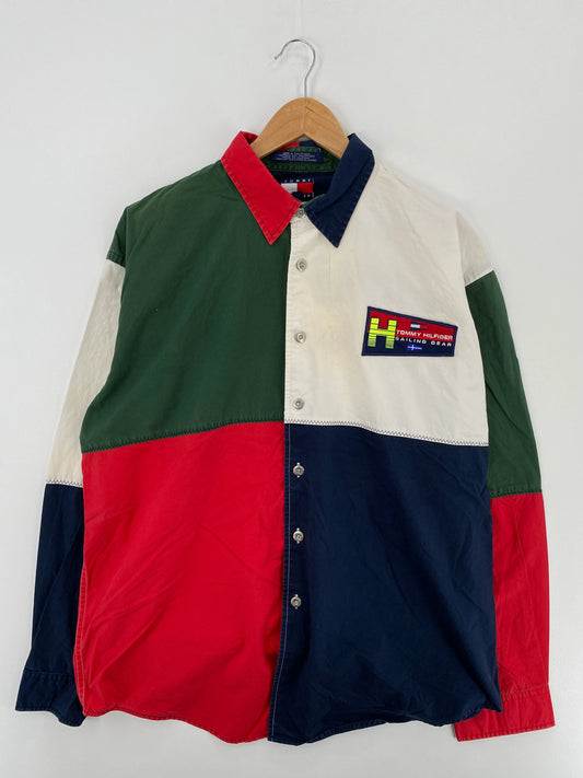 90’s TOMMY HILFIGER Size L Vintage Button-Down Shirt / E2267B