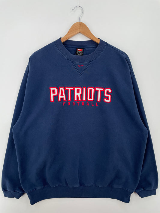 00' NIKE x NEW ENGLAND PATRIOTS Size L Vintage NFL Sweat-shirt / A8409