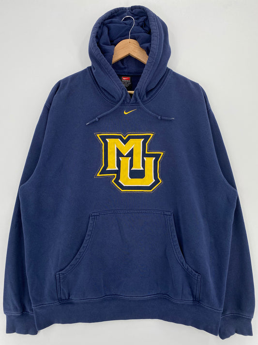 00' NIKE x MARQUETTE Size L Vintage College Hoodie Sweat-Shirt / A2883