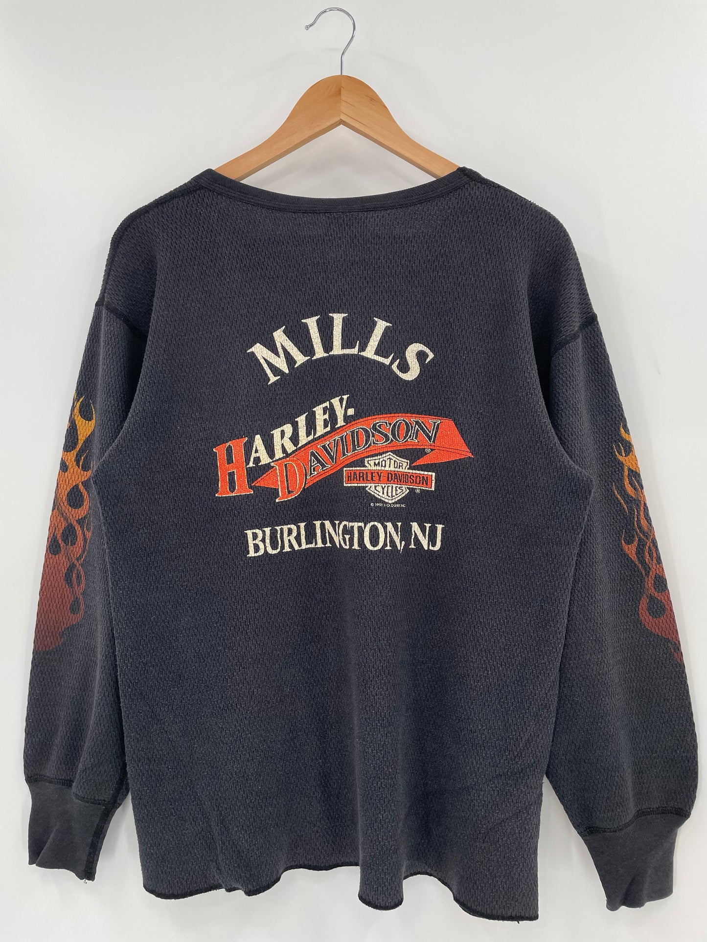 1992 HARLEY DAVIDSON Made in USA Size XL Vintage Long Sleeve T-Shirt / K6318