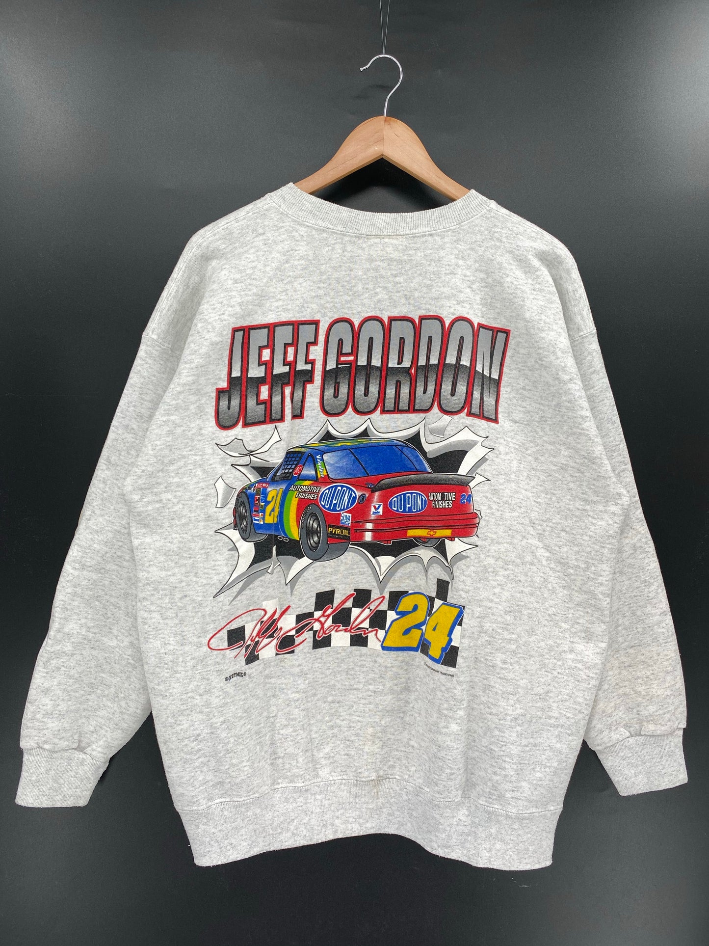1994 JEFF GORDON Made in USA Size XL Vintage Racing Sweat- Shirts / K4238