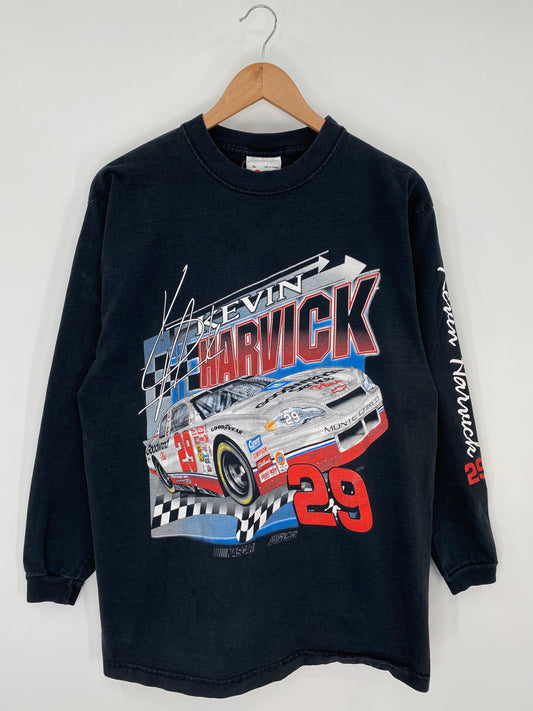 00' NASCAR KEVIN HARVICK Size XL Vintage Racing Long Sleeve T-Shirts / K9812
