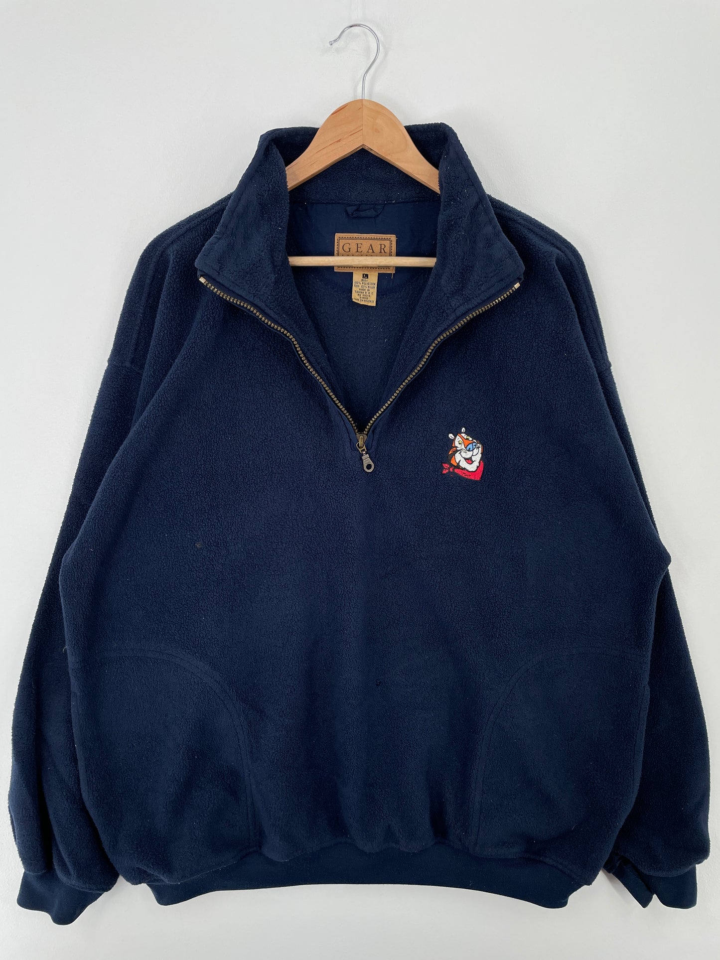 Vintage KELLOGG'S Size L Half Zip-up Fleece / A9245