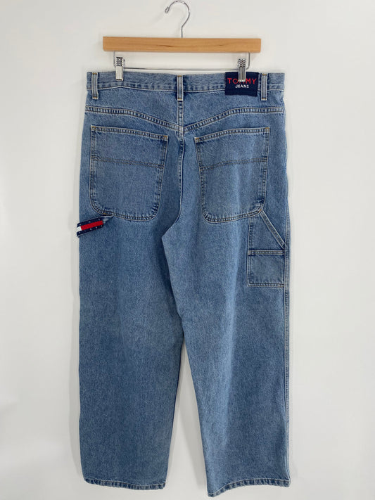 .90's TOMMY JEANS Size W35xL30 Vintage Denim Pants / E1500P