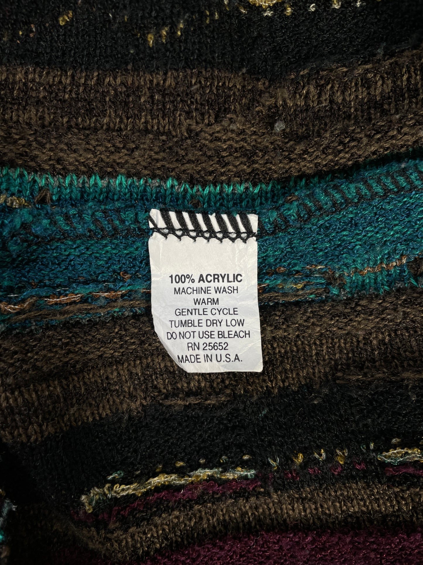 Vintage 3D COOGI- Style Made in USA Size XL Knit Sweater / A9407