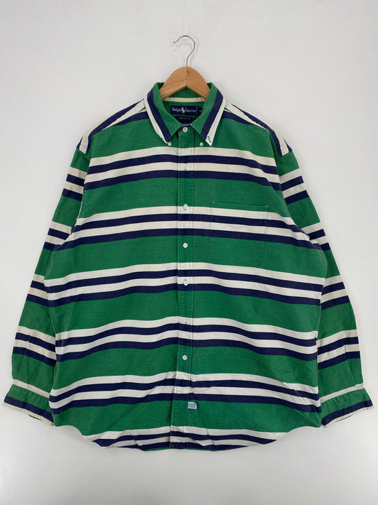 90’s RALPH LAUREN Size XL Vintage Button Down Shirt / A4918