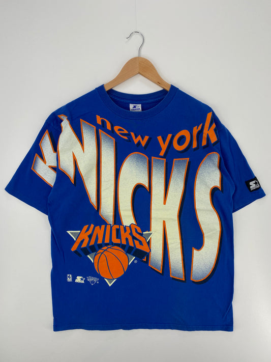 90’s STARTER x NEW YORK KNICKS Made in USA Size L Vintage NBA T-shirt / A507