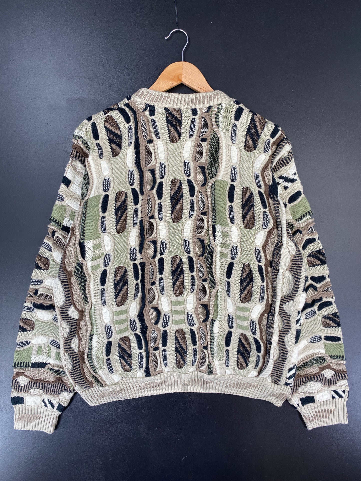 Vintage COOGI Style Made in USA Size L 3D Knit Sweater / E5209K