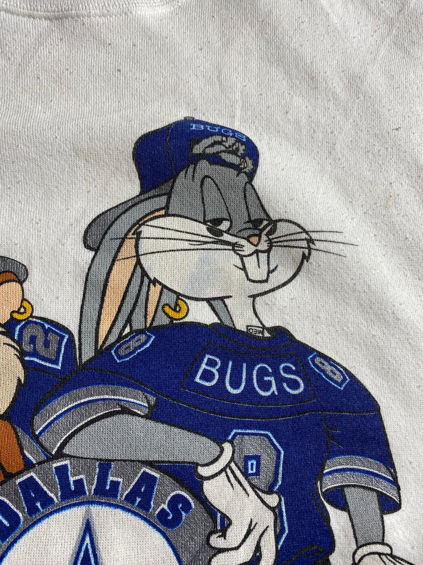1993 LOONEY TUNES x DALLAS COWBOYS Size XL Vintage NFL Sweat-shirt / K7138
