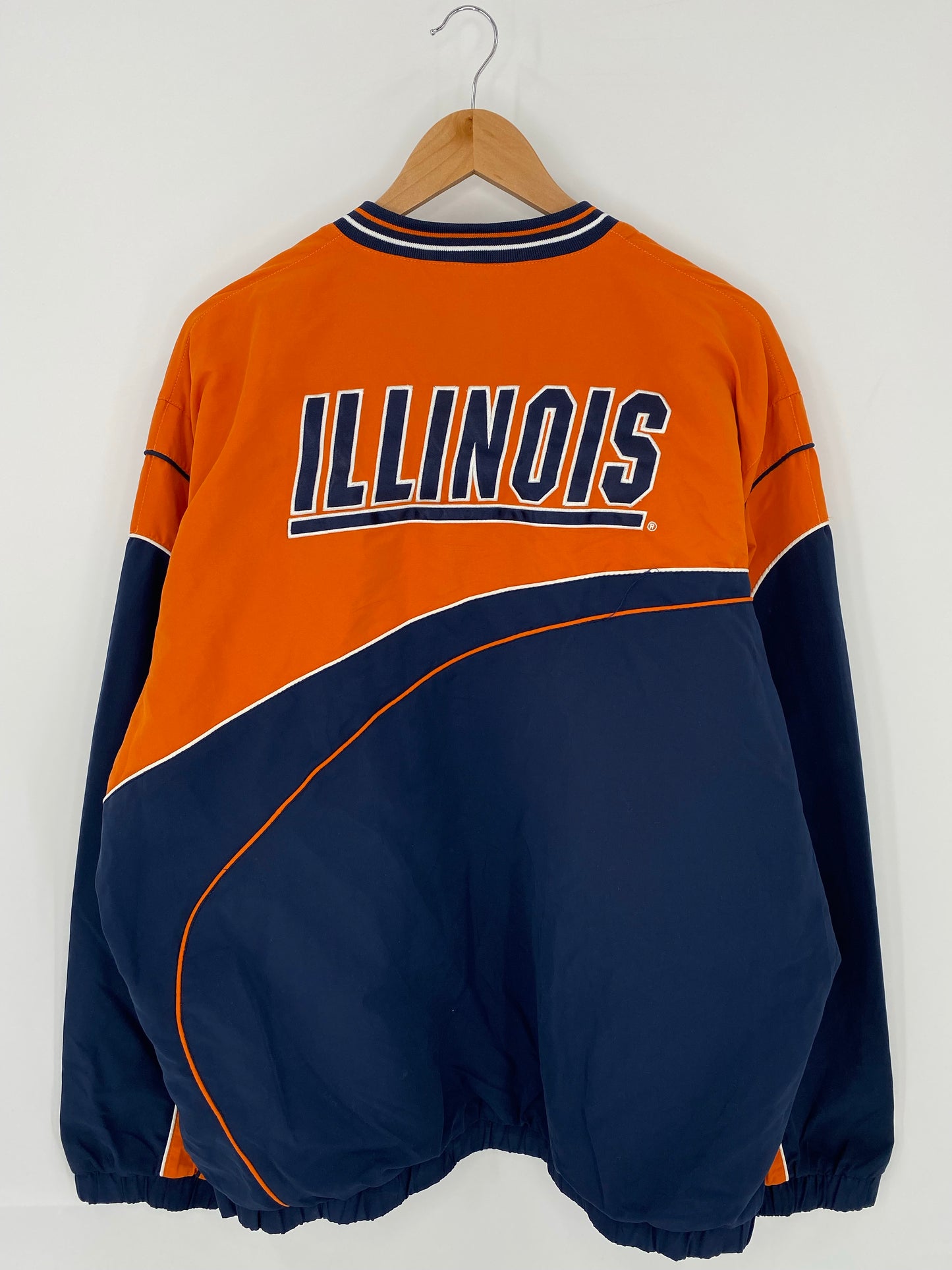 Vintage ILLINOIS Size XL College Nylon Jacket / K5968