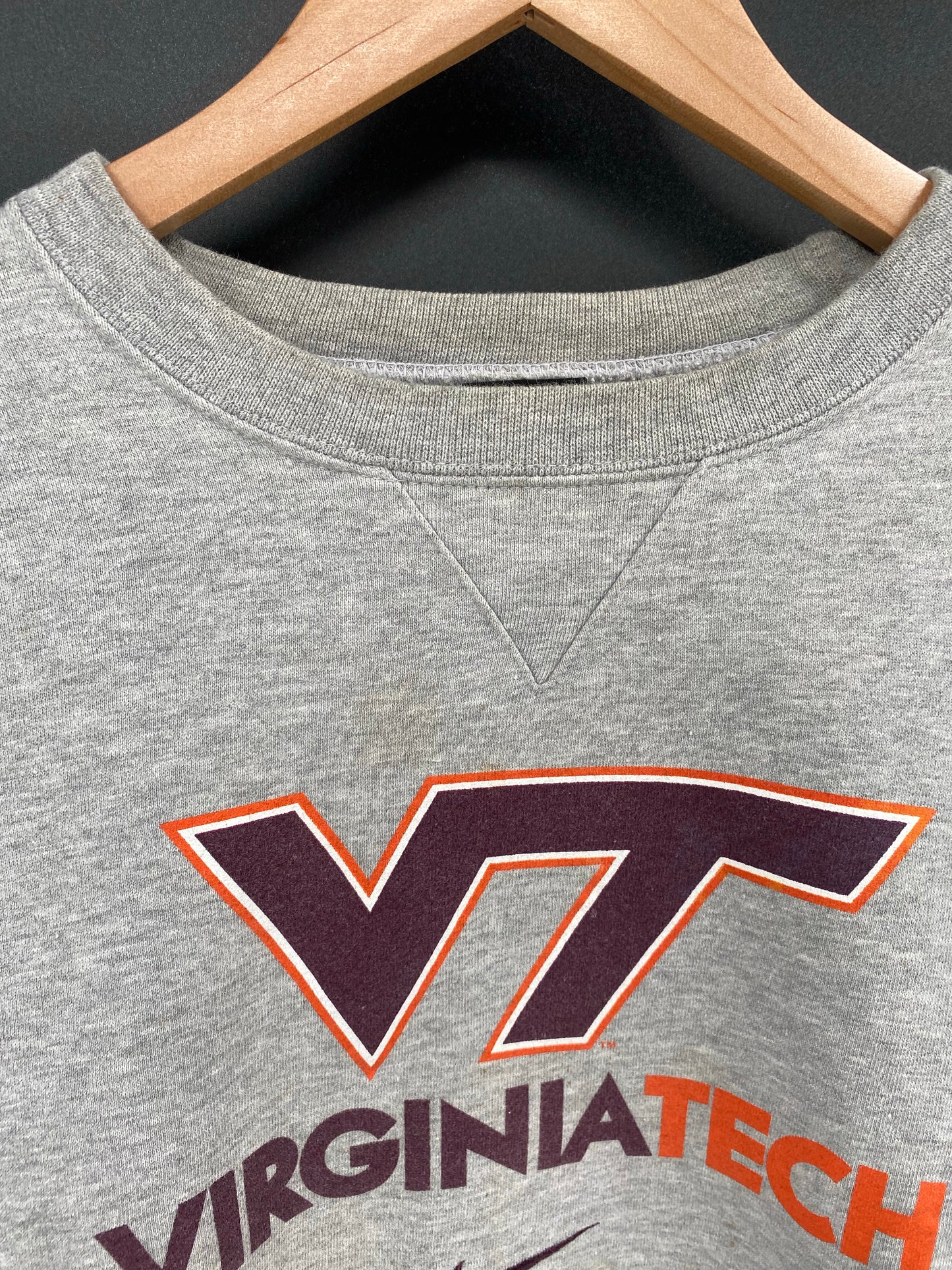 00' NIKE VERGINIA TECH Size XL Vintage Sweat-Shirt / K4291