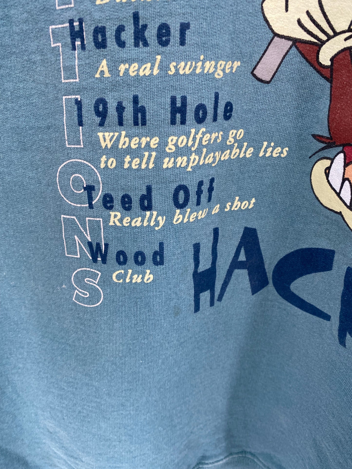 1995 LOONEY TUNES TAZ Made in USA Size L Vintage Sweat-shirt / K8431