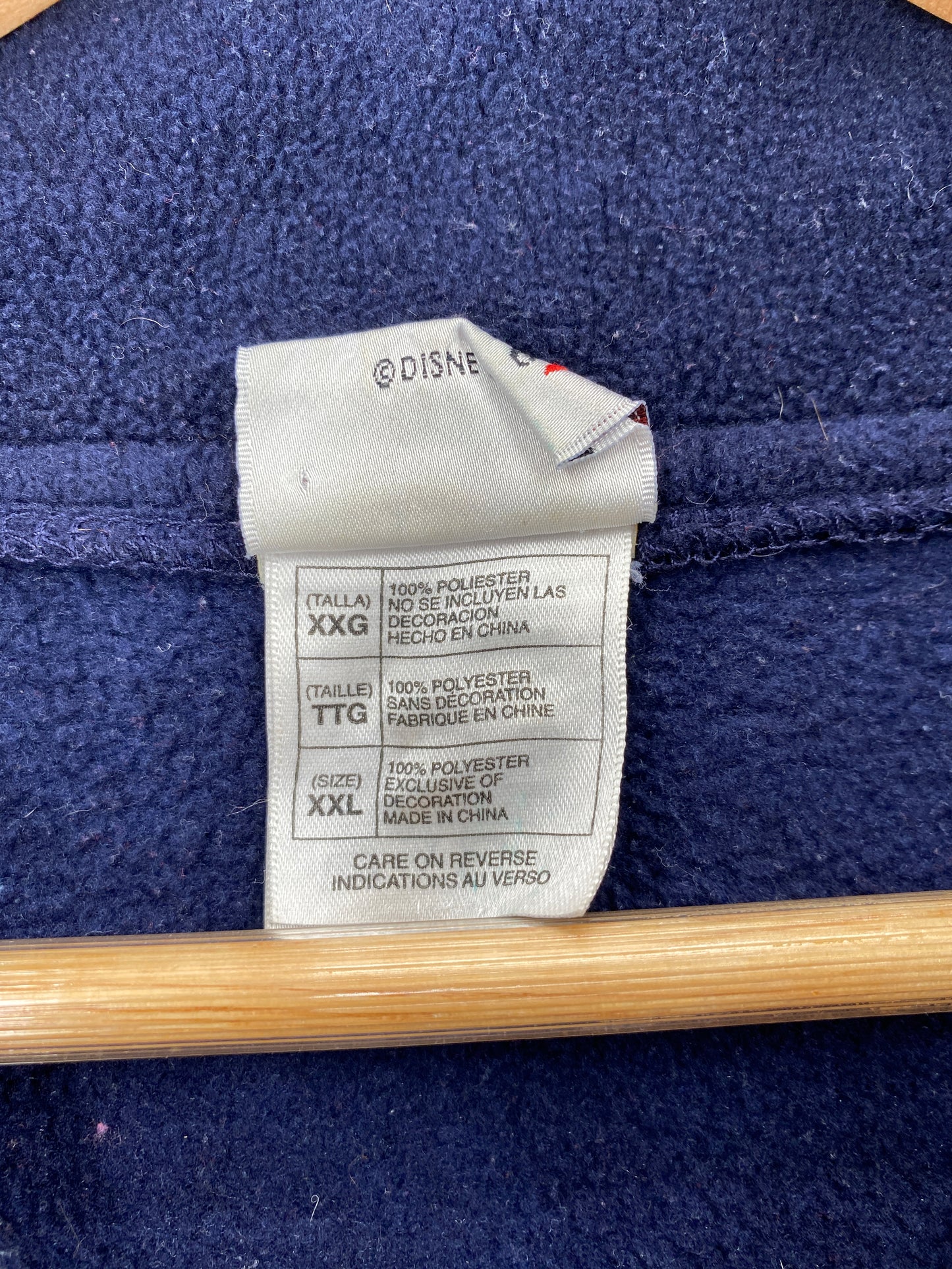 00' DISNEY MICKEY Size XXL Vintage Half-zip Fleece / E2541S