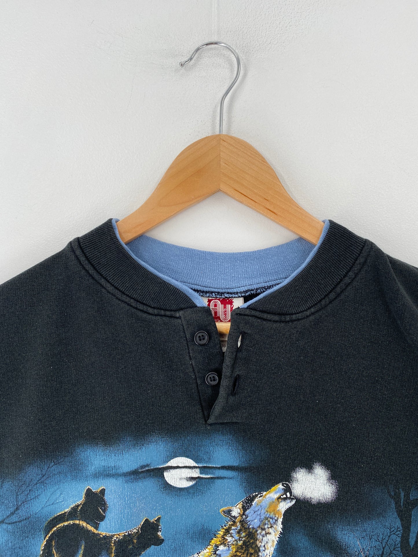 .90's WOLVES Made in USA Size XL Vintage Animal Sweat-Shirt / E6658S
