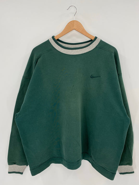 90’s NIKE MINI SWOOSH Size No tag (Approx.XL) Sweat-shirt / K7176