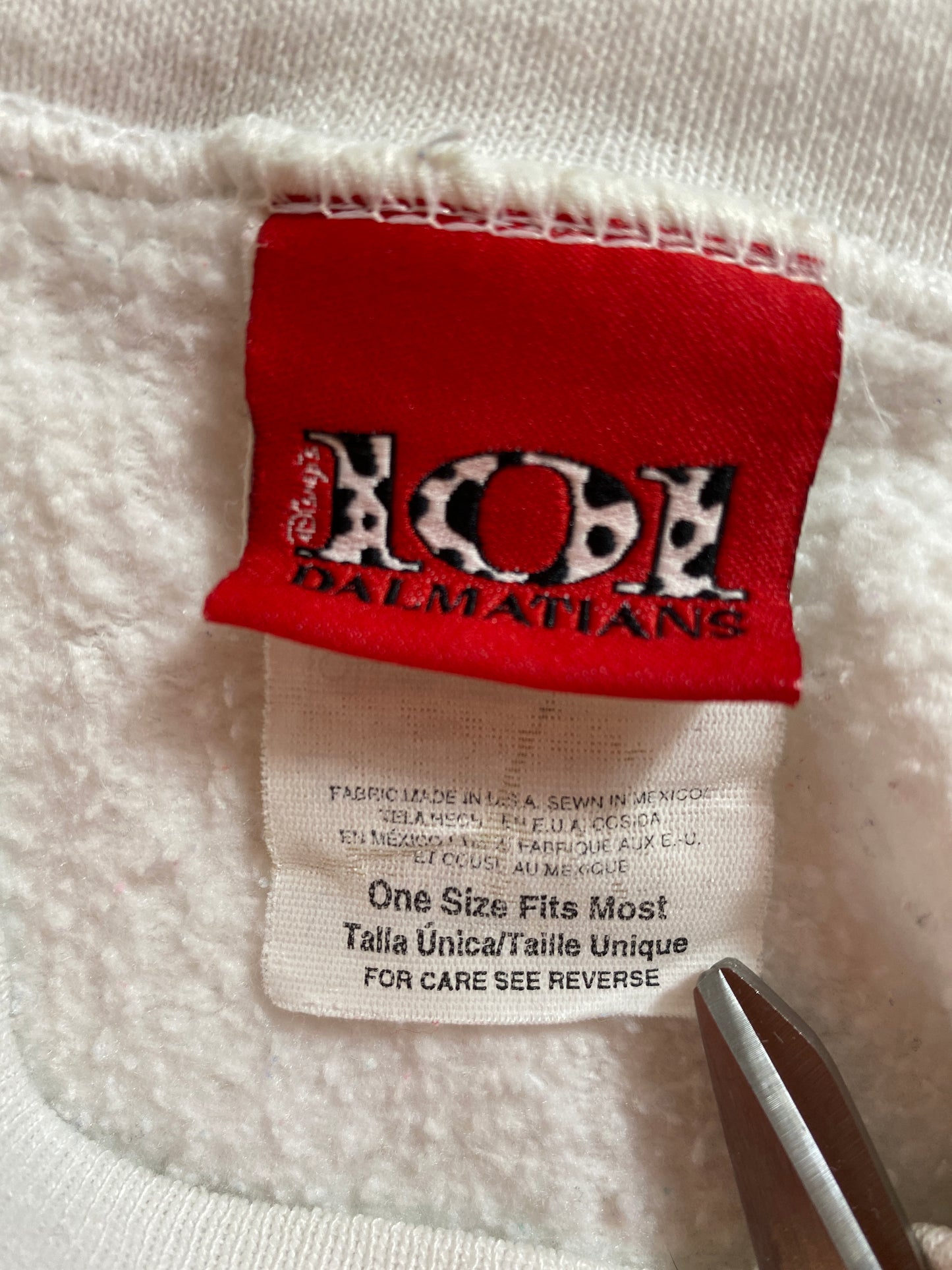 00’ DISNEY 101 DALMATIANS  One Size (Approx.L) Vintage Sweat-Shirt /9345