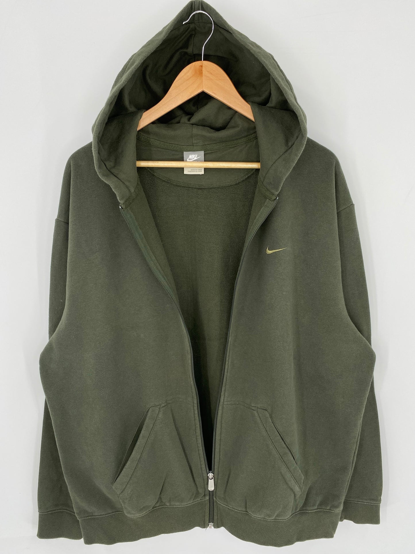 00’ NIKE MINI SWOOSH Size XL Vintage Hoodie Zip-up Sweat-shirt/ K7939