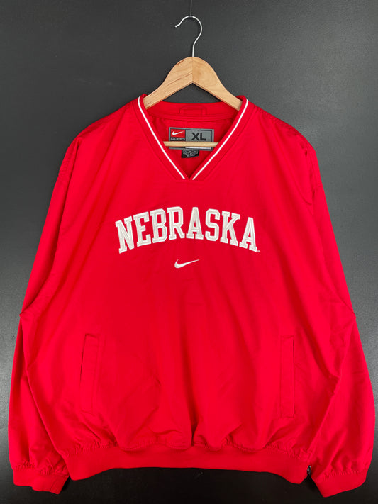 00's NIKE x NEBRASKA Size XL Vintage College Nylon Jacket / E1838N