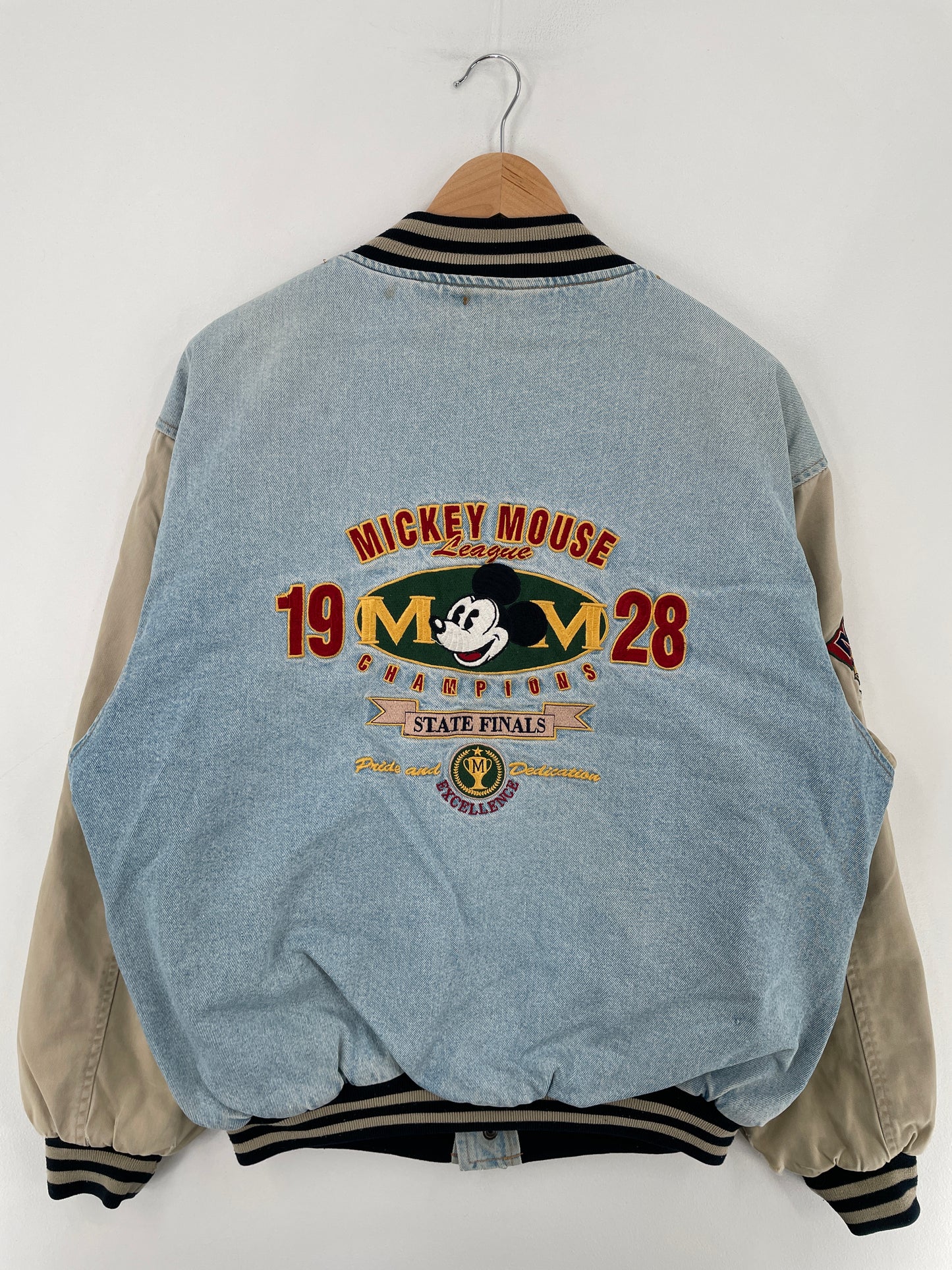 00' DISNEY MICKEY Size Approx.L Vintage Denim Jacket / E3273J
