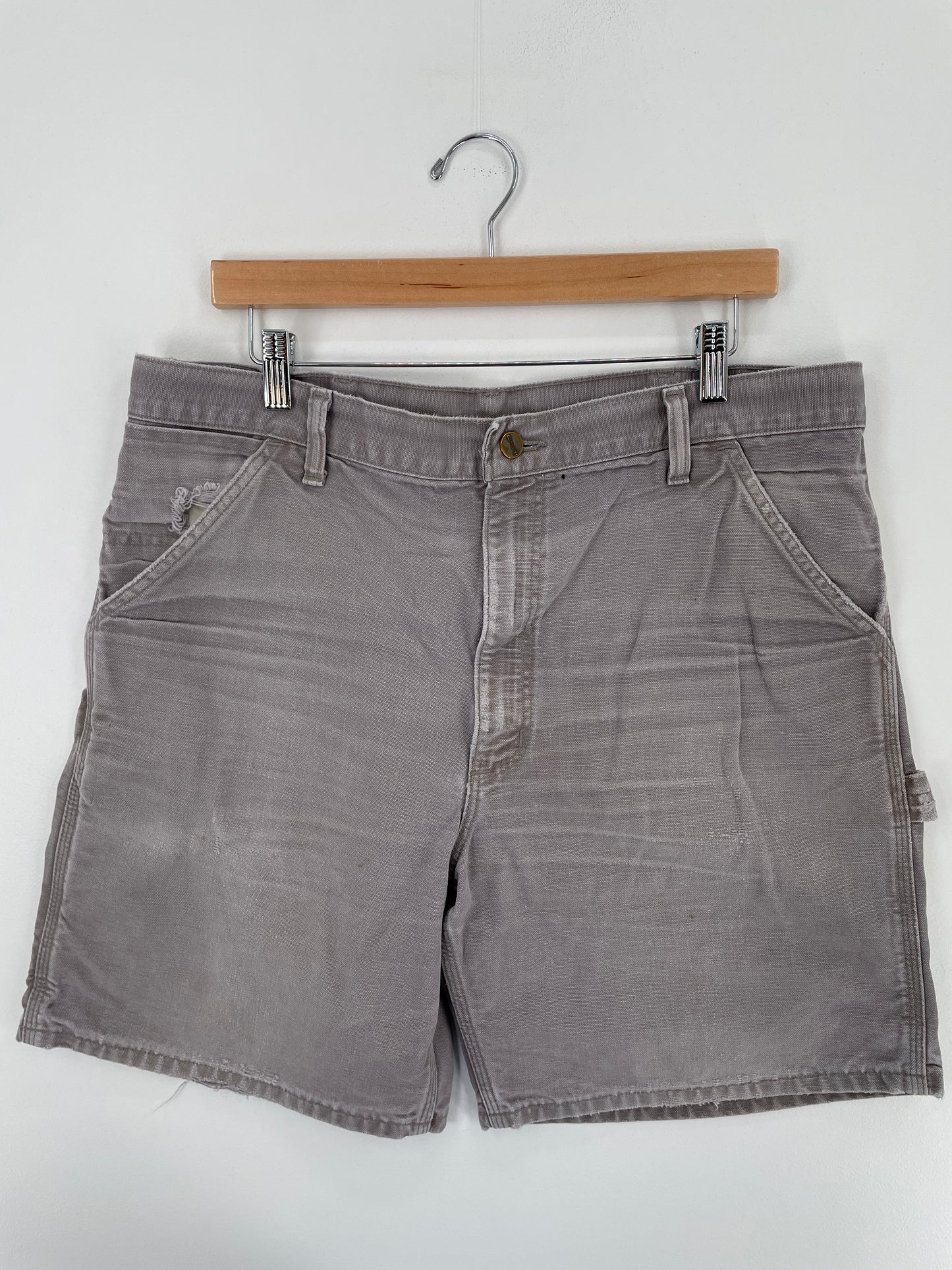 .Vintage CARHARTT Made in USA Size W37xL8 Duck Shorts / A3935