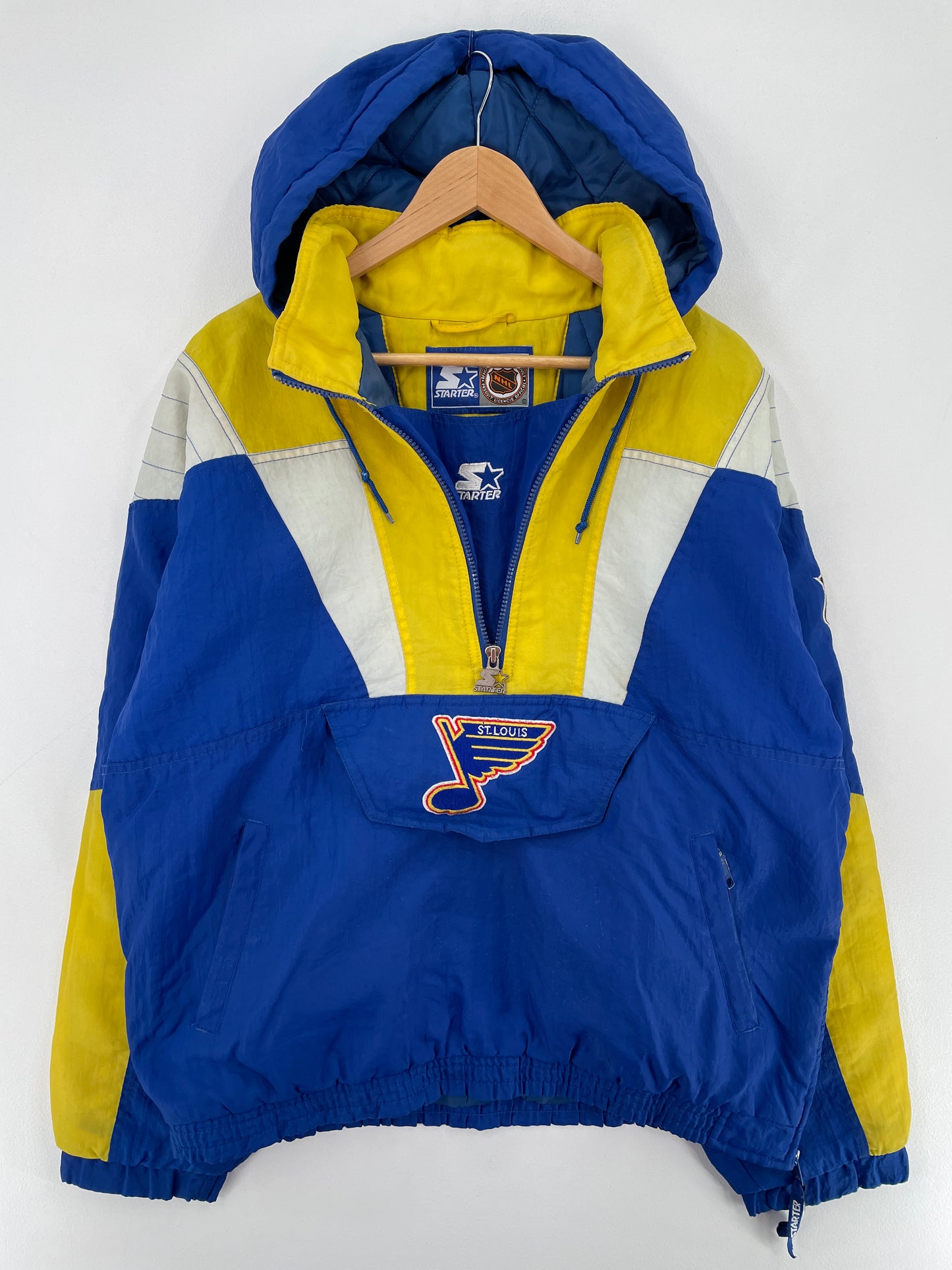 90's STARTER x ST. LOUIS BLUES Size M Vintage NHL Padded Nylon Jacket / E3357N