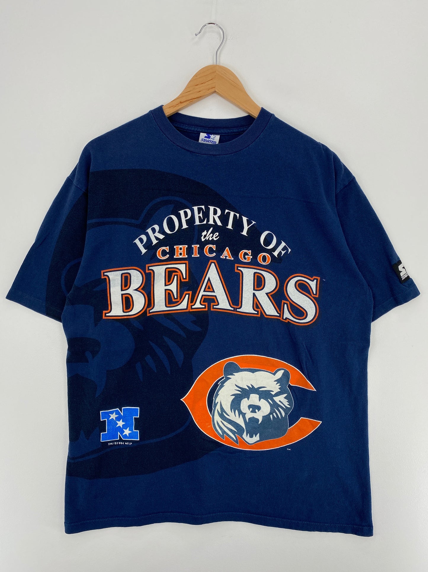 .1994 STARTER x CHICAGO BEARS Made in USA Size L Vintage MLB T-Shirt / E3455T