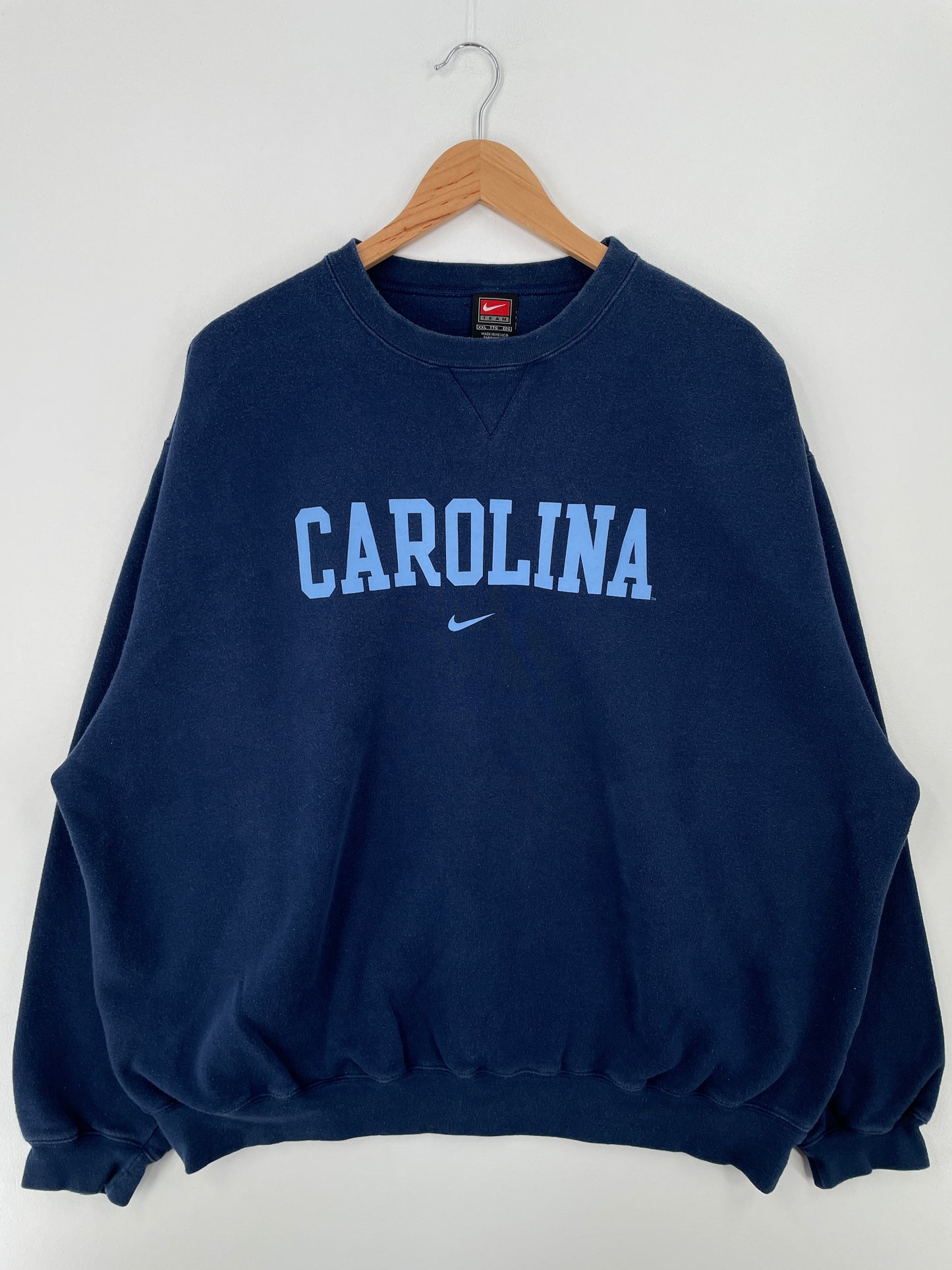 00' NIKE x CAROLINA Size XXL College Vintage Sweat-Shirt / A9336