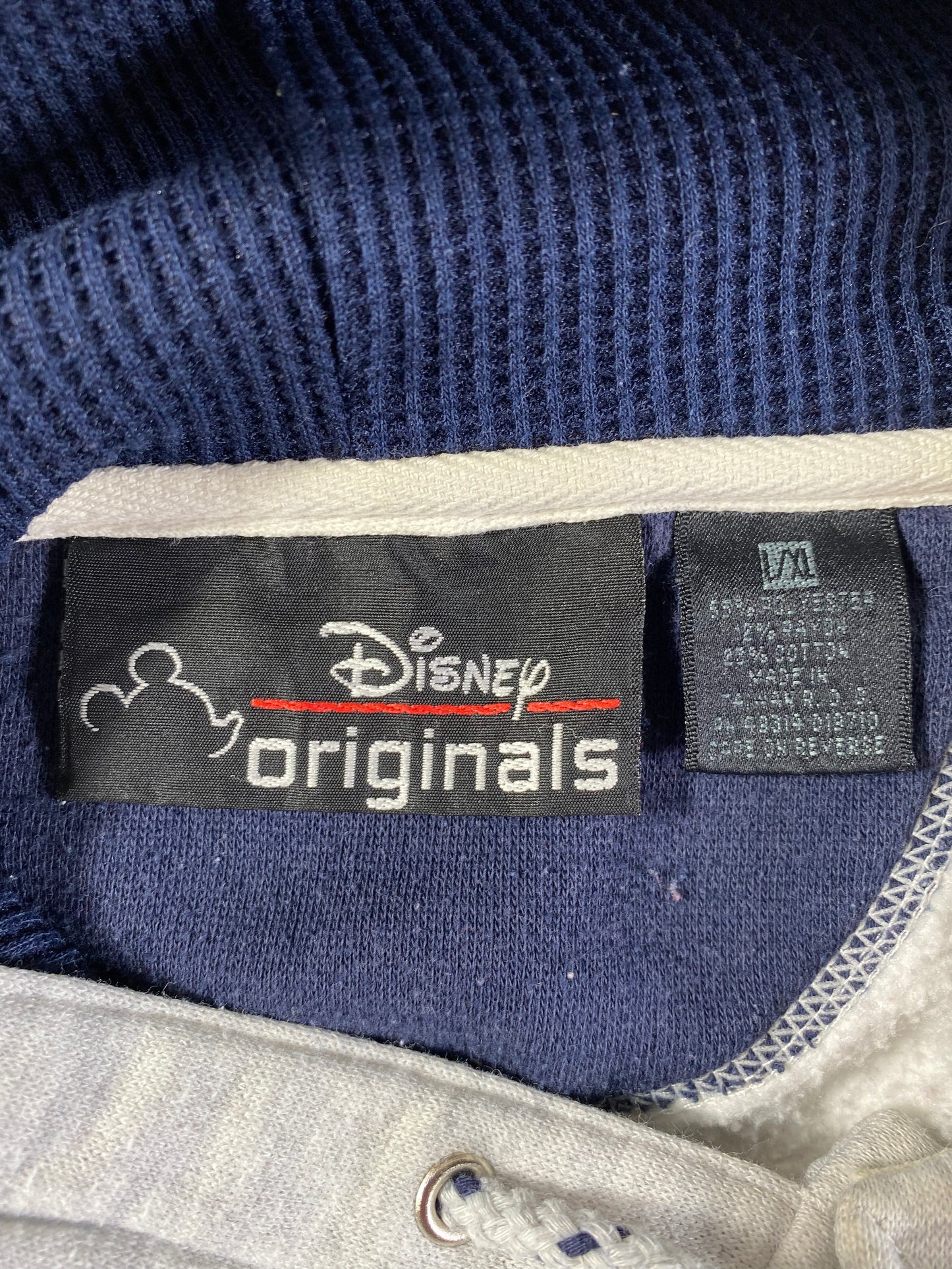 90’s DISNEY MICKEY Size L-XL Vintage Button Down Hoodie Sweat-Shirts / A438
