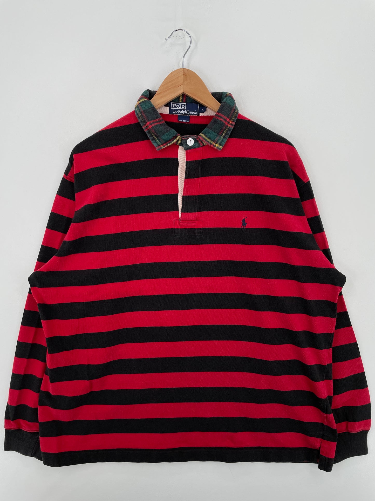 90’s POLO RALPH LAUREN Size L Vintage Rugby-Shirt / A6485