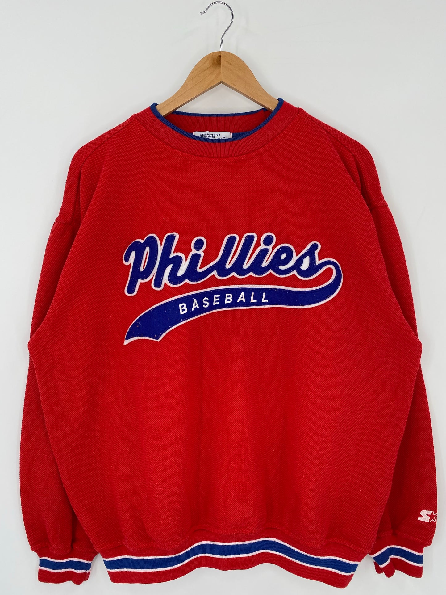 90’s PHILADELPHIA PHILLIES Size L MLB Sweat - Shirt/ K5882