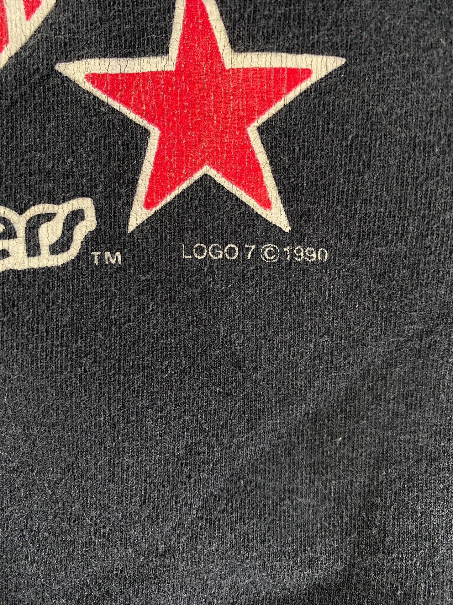 .1990 PORTLAND BLAZERS Made in USA Size L Vintage NBA T-Shirt / E6089T