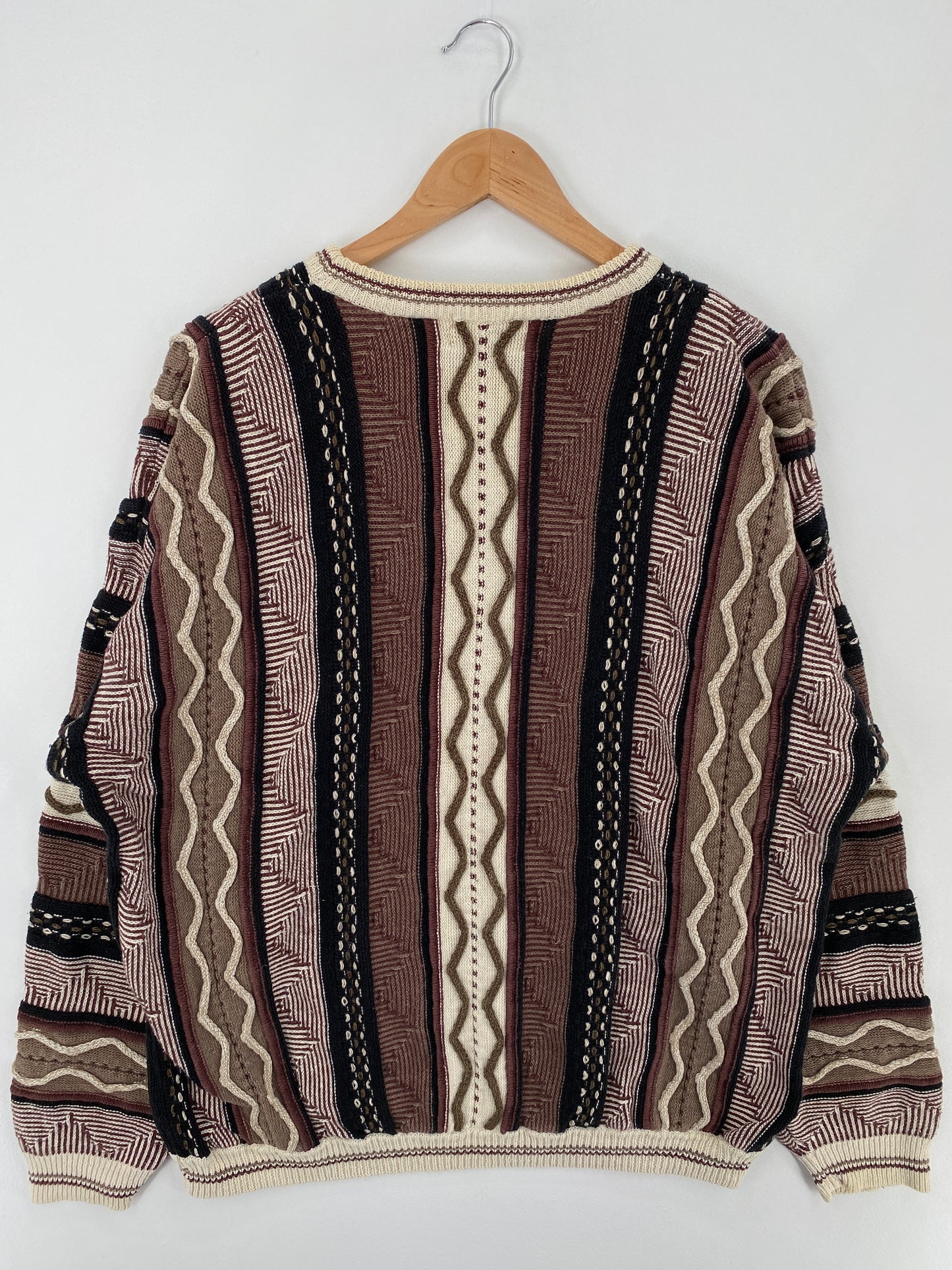 Vintage 3D COOGI-Style Size XL Knit Sweater / E248