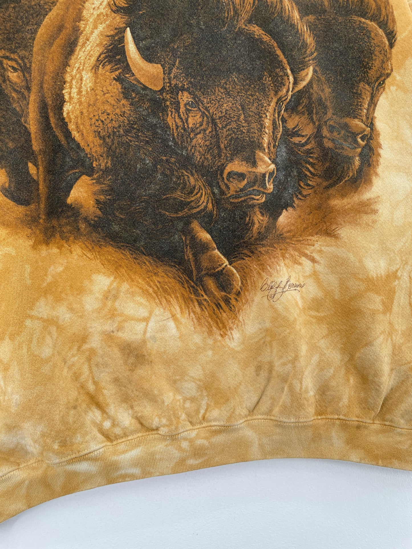 90's BUFFALO Made in USA Size L Vintage Animal Sweat-Shirt / E50