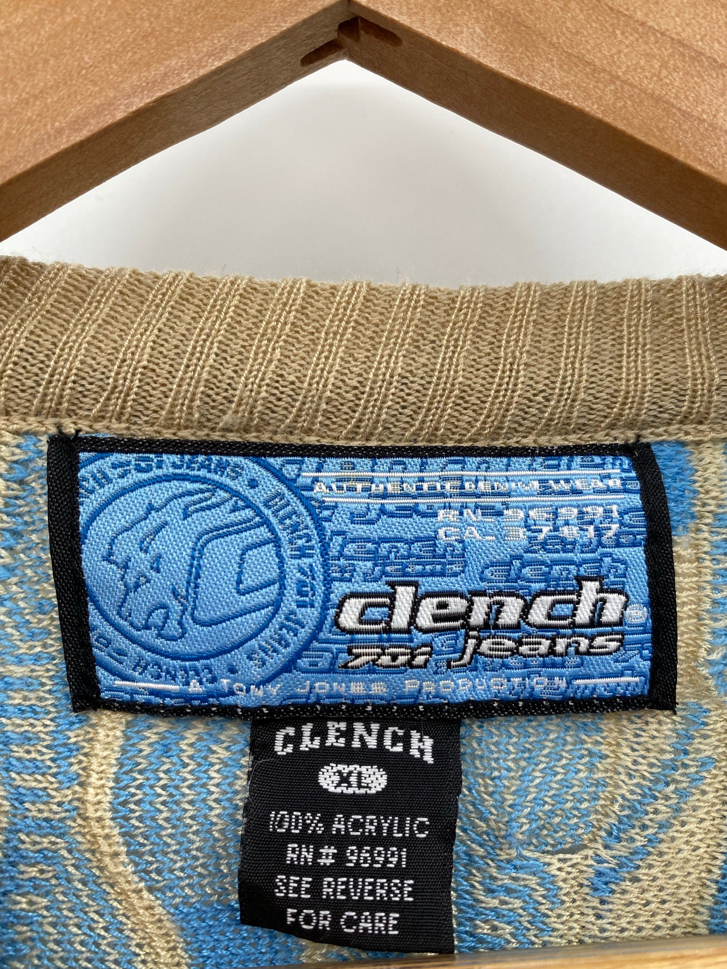 Vintage 3D COOGI- Style Size XL 3/4 Sleeve Knit Sweater / K6992