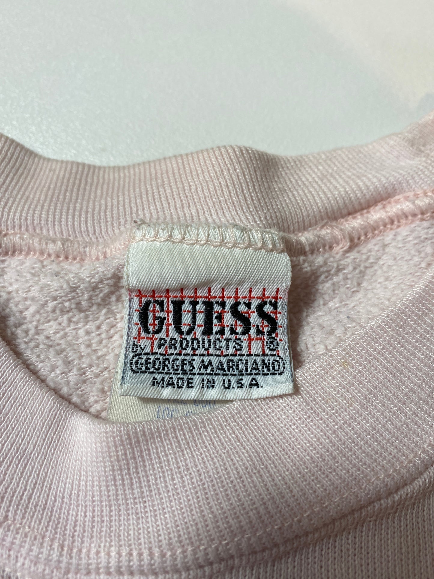 1990 GUESS NEW YORK IN -PARIS Made in USA Size Ladies One size (Approx.L) Sweat-shirt / A54