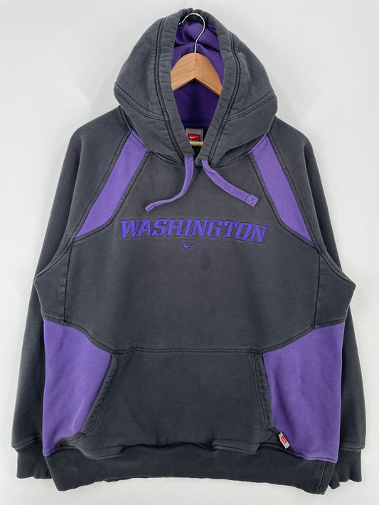 00' NIKE x WASHINGTON Size L Vintage College Hoodie Sweat-shirt / A8785