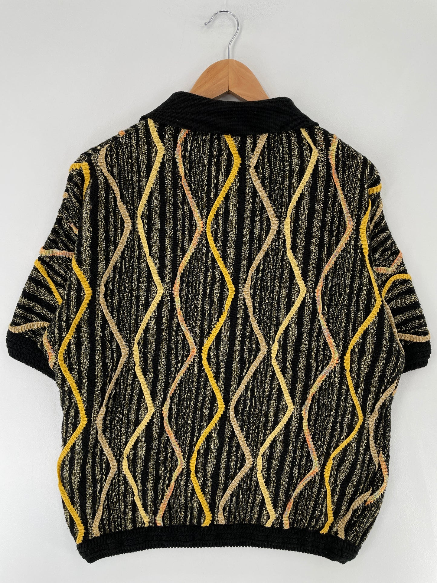 Vintage 3D COOGI-Style Size L Cotton Knit Sweater / E6284K