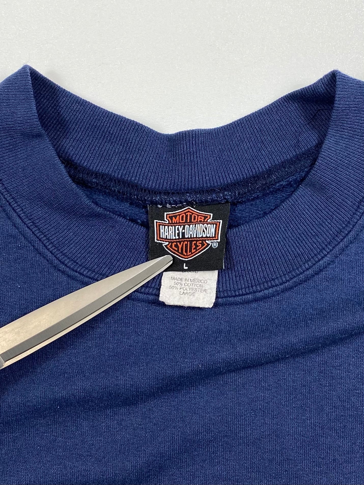 Vintage HARLEY DAVIDSON Size L Cropped Sweat-Shirt / K6747
