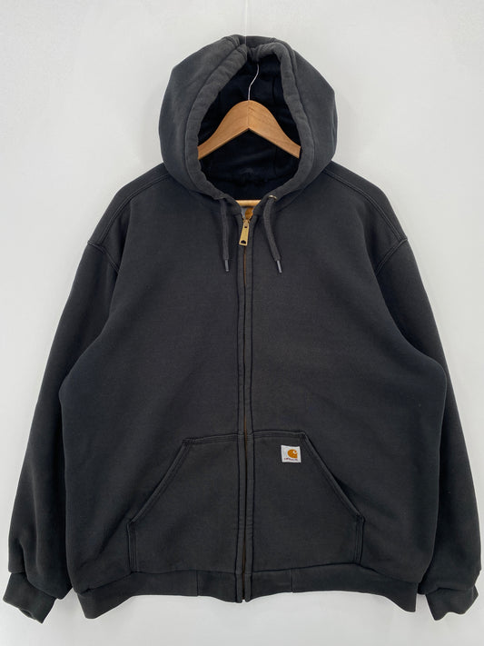 Vintage CARHARTT Size L Hoodie Zip-up Sweat-Shirt / A7930