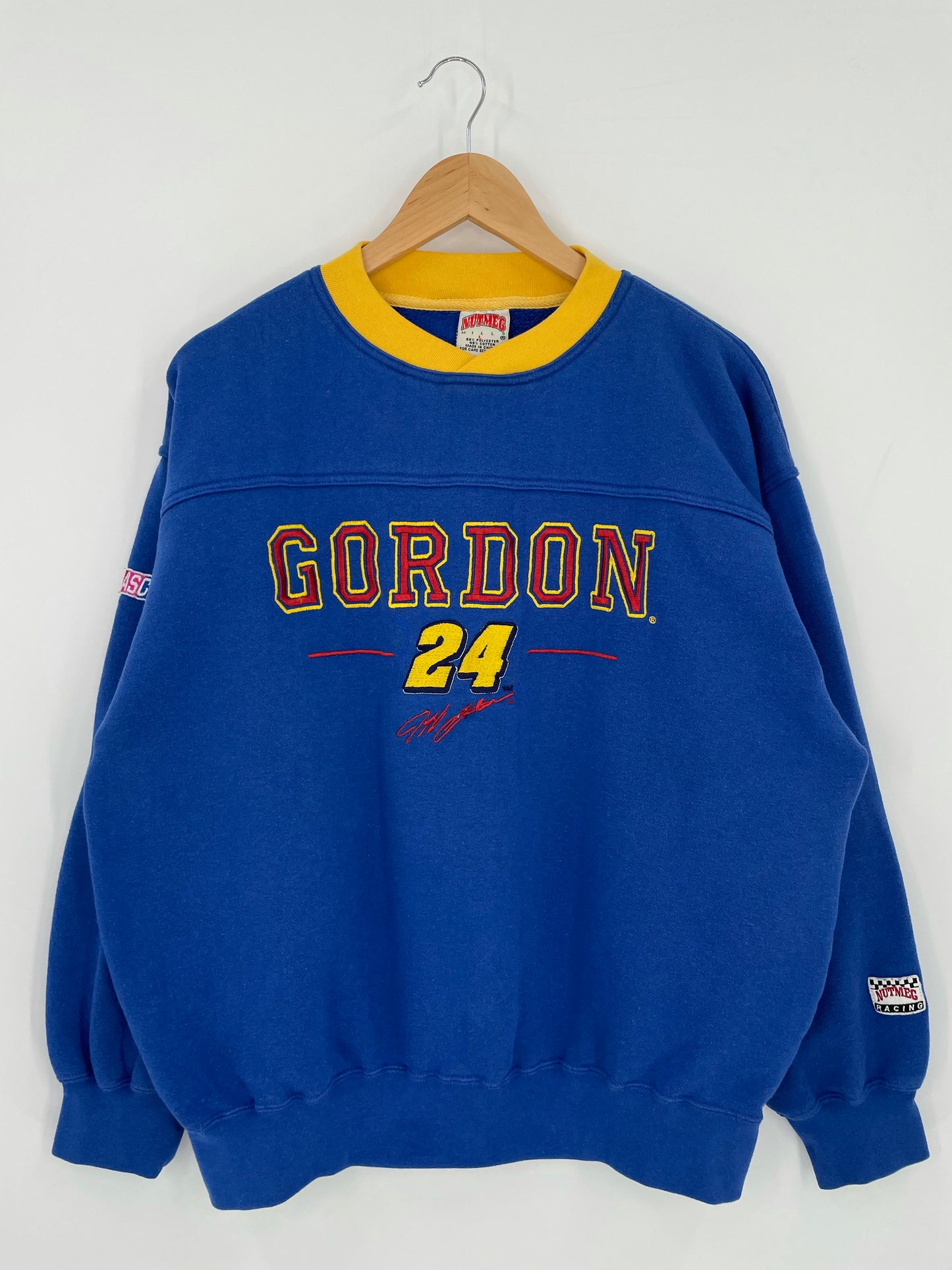 Vintage NASCAR GORDON Size L Racing Sweat- Shirts / K5242