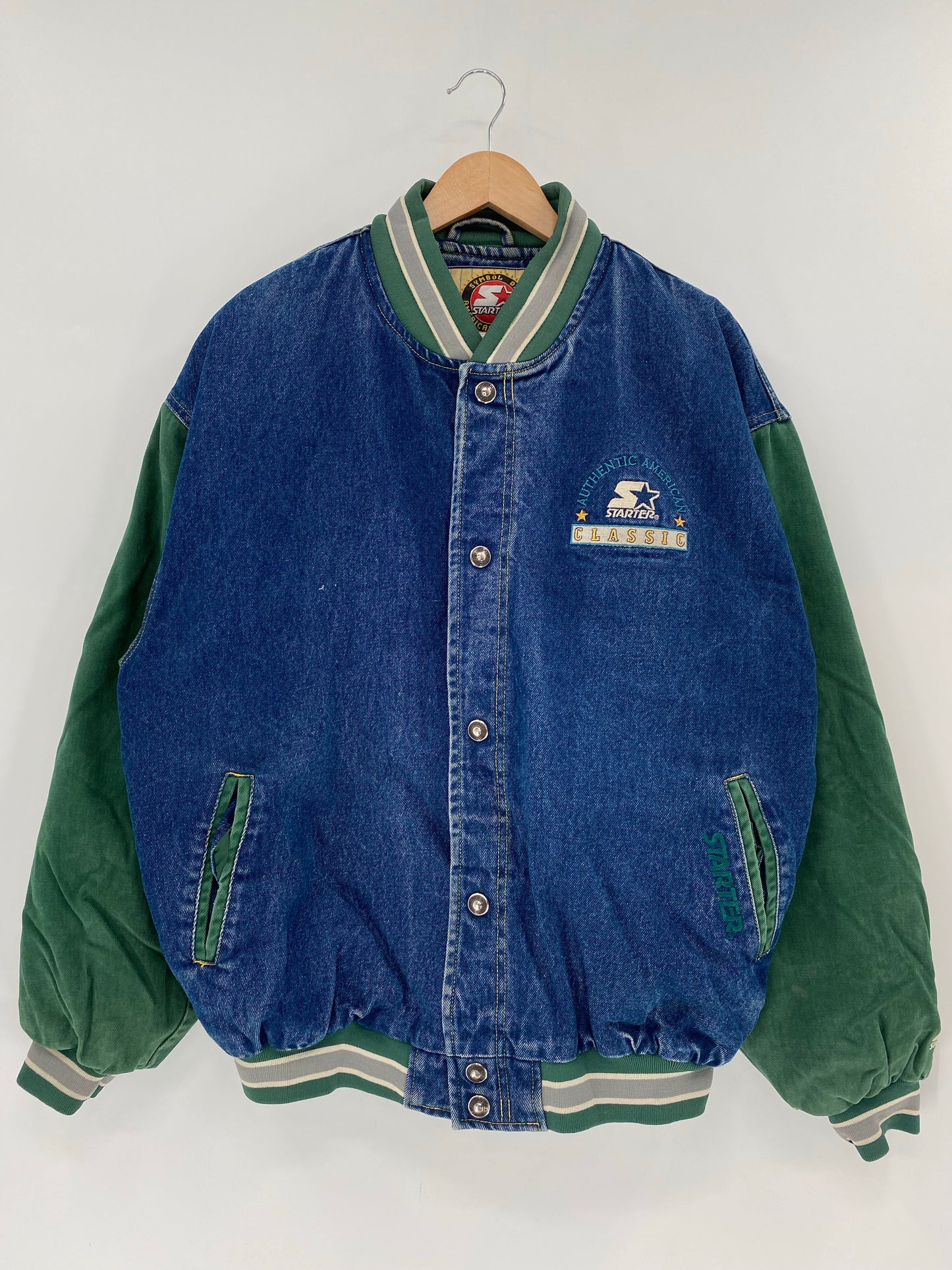 90’s STARTER Size M Vintage Denim Jacket  / K4986