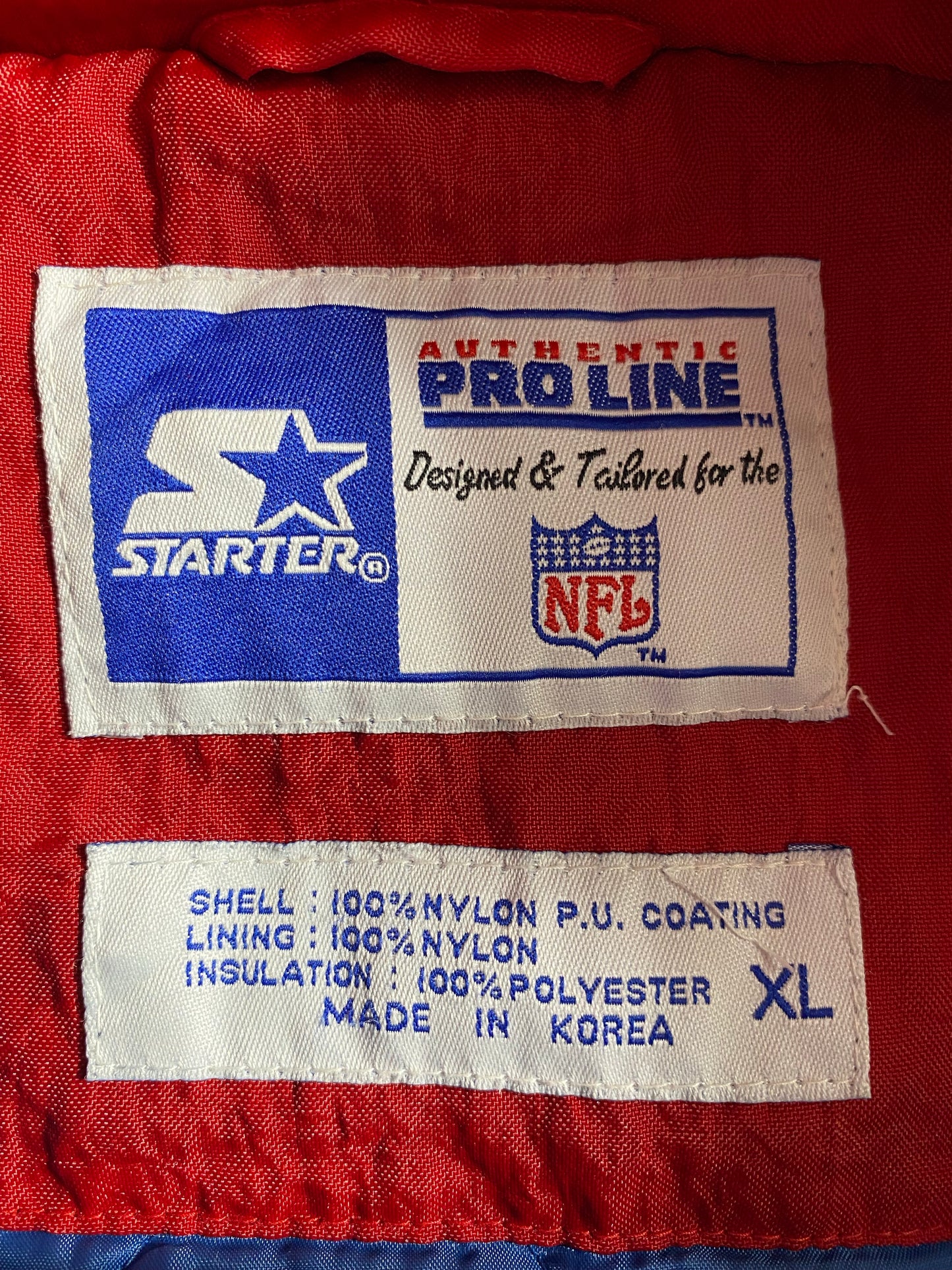 90’s STARTER x NEW YORK GIANTS Size XL NFL Nylon Jacket / K6909