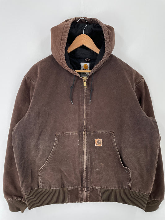 Vintage CARHARTT Size L Hoodie Duck Jacket / A9642