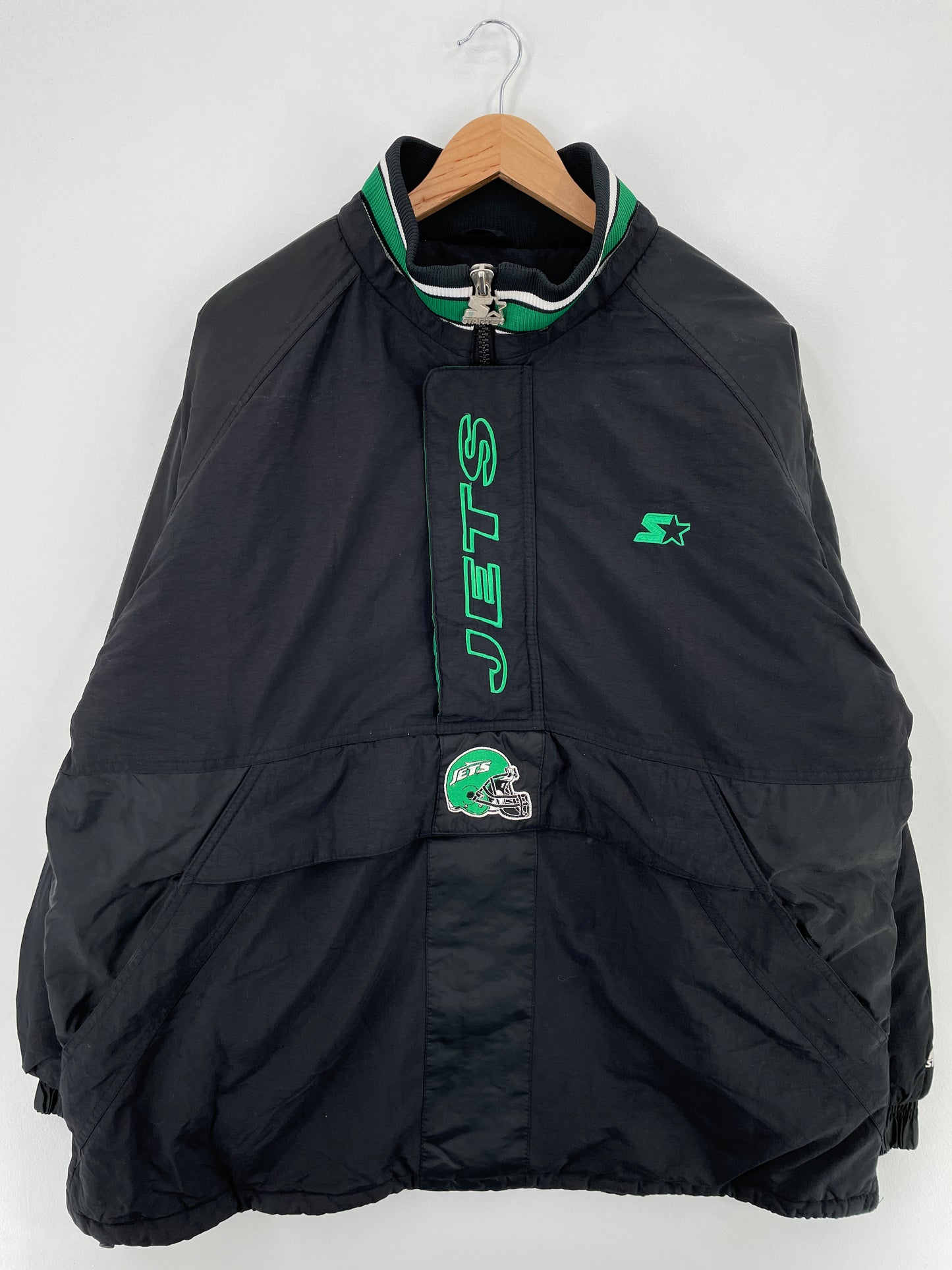 90’s STARTER x NEW YORK JETS Size XL Vintage NFL Padded Nylon Jacket / E769
