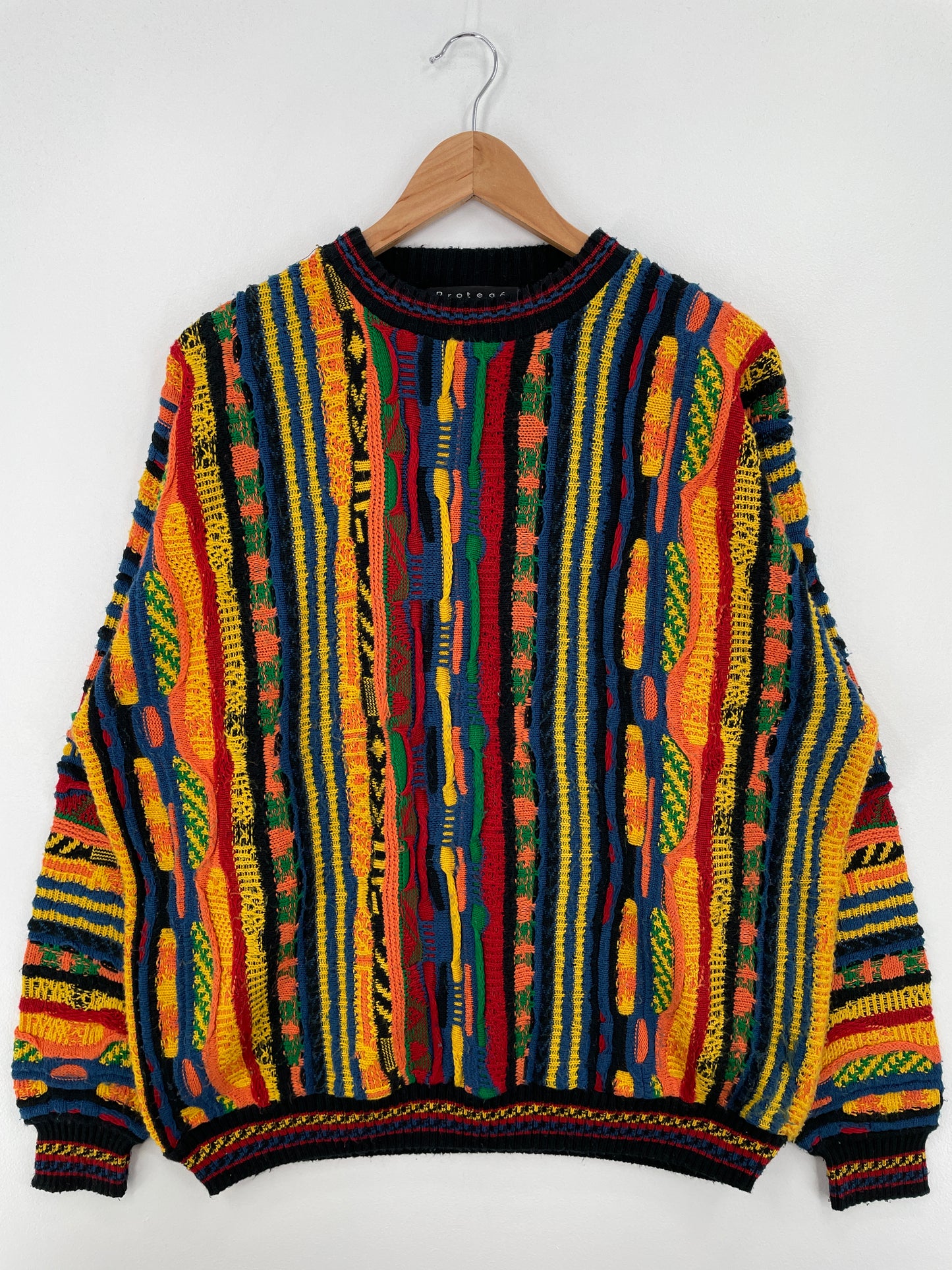 Vintage 3D COOGI- Style Made in USA Size XL Knit Sweater / A8453