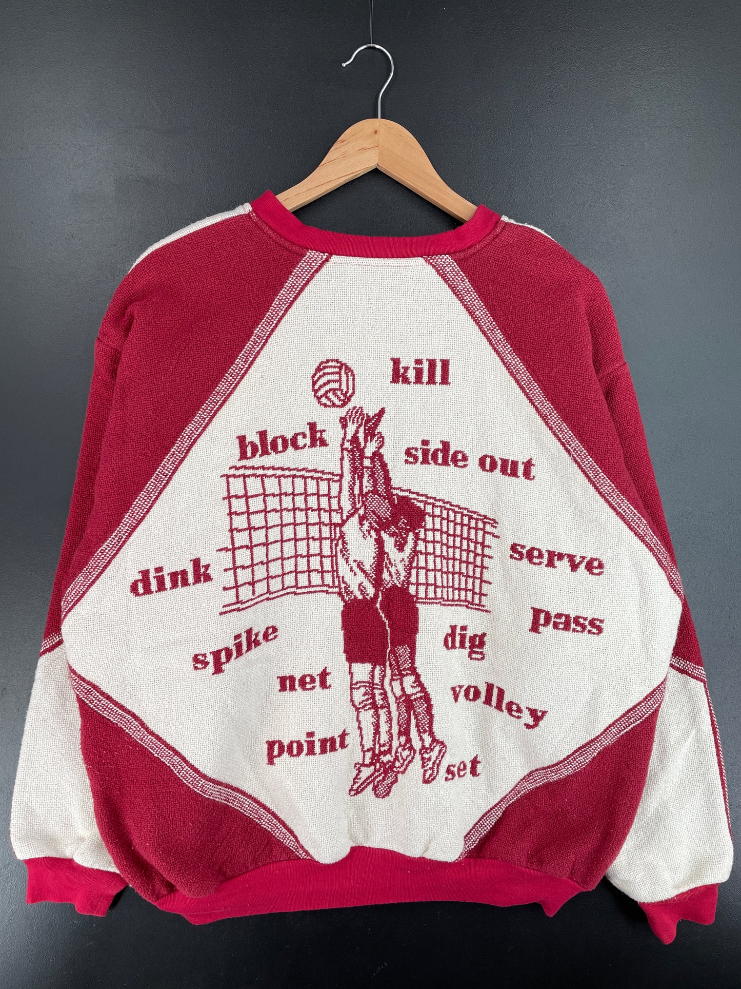 Vintage VOLLEYBALL Made in USA Size XL Cotton Jacket / E4913J
