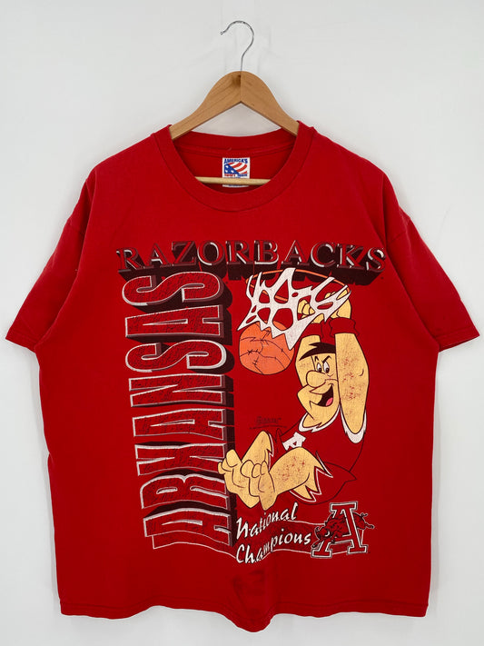 1994' ARKANSAS RAZOREACKS Made in USA Size XL Vintage T-Shirt / K6579