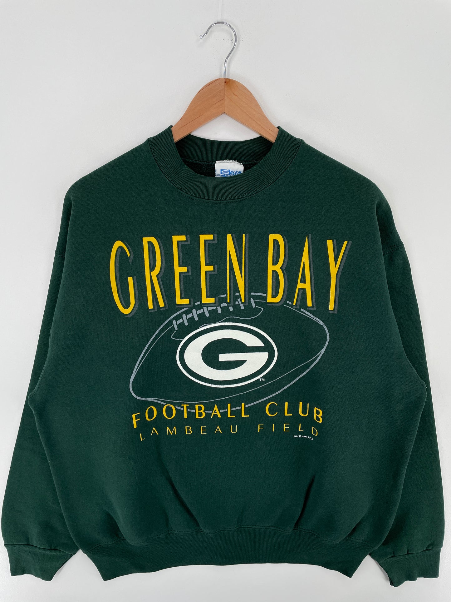 1994 SALEM x GREEN BAY PACKERS Made in USA Size XL Vintage NFL Sweat-Shirt / A3566